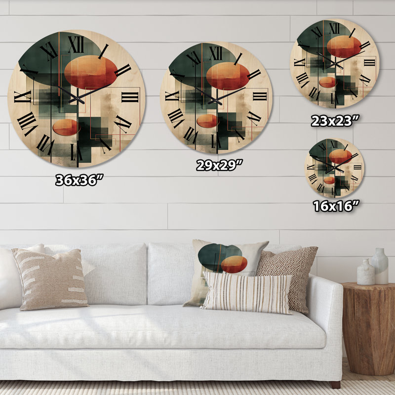 Horloge murale surdimensionnée en bois, Moyenne