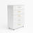White 5-Drawer Dresser with handles – Modern Storage Cabinet