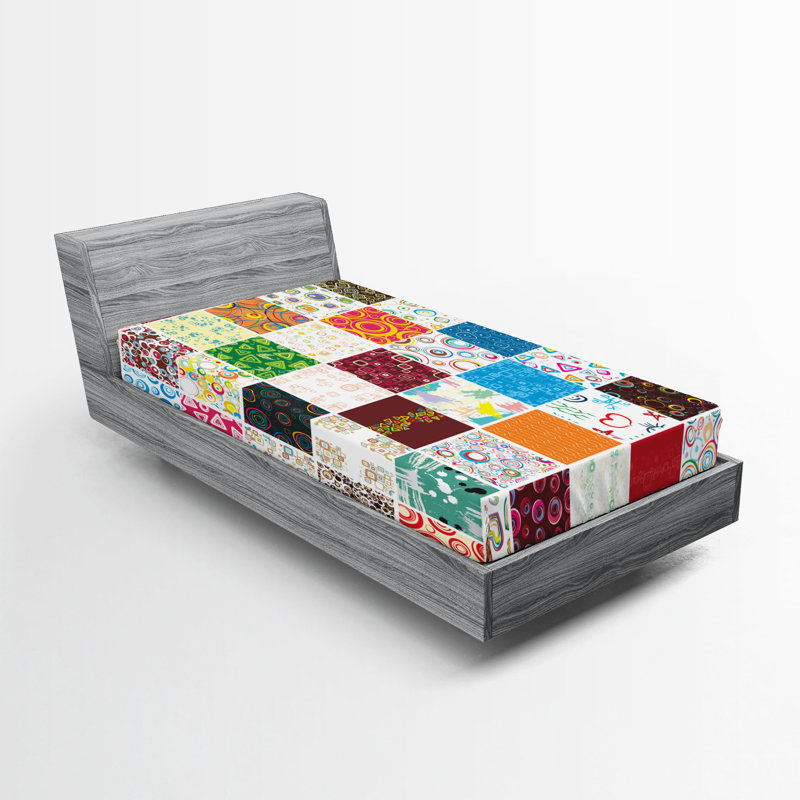 Multicolore Ambesonne, Drap-housse simple très long