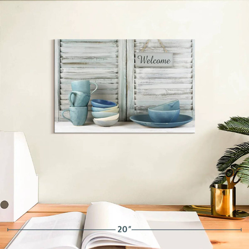 Senne Blue Dinnerware, 8" H x 12" W