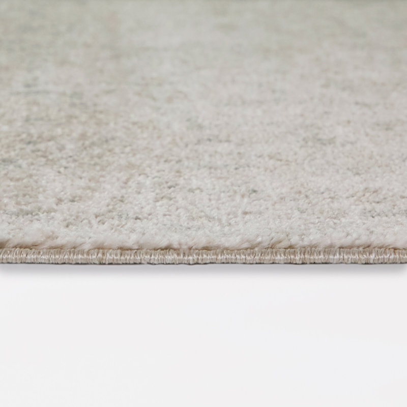 Constant Sage/Cream Distressed Medallion Area Rug, 5'3" x 7'