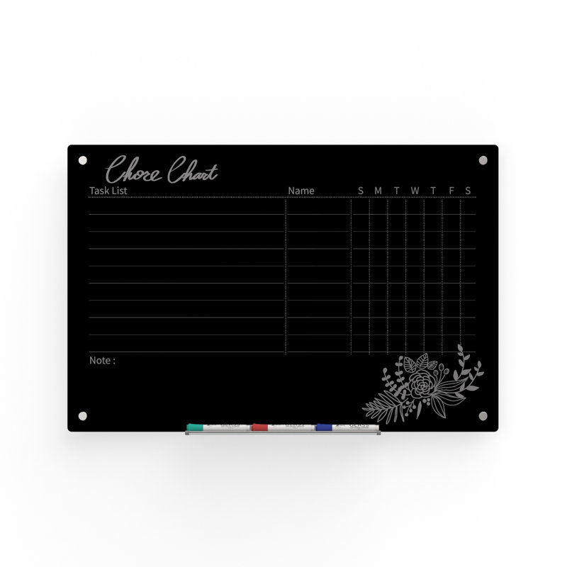 Audio-Visual Direct Yes Glass Glass Board, Black