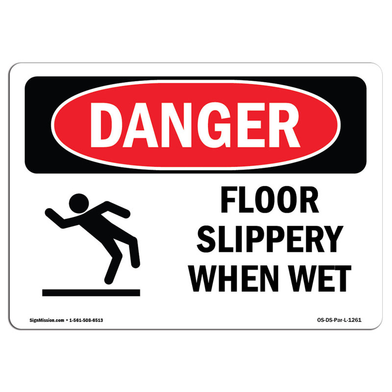 Danger Sign, 18" H x 24" W x 0.1" D