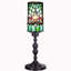 Petite lampe de table Tiffany en verre coloré style chandelier vert clair 4 x 15 pouces