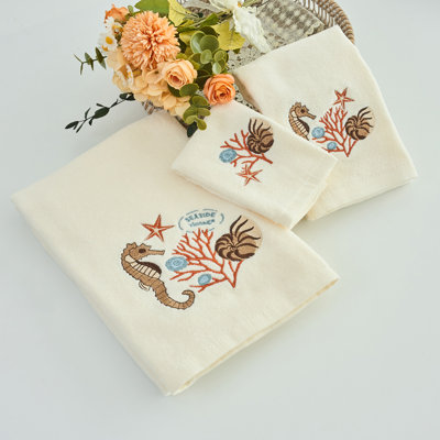Ensemble de serviettes 3 pièces 100% coton Soundtrack Rosecliff Premium Luxury Decor