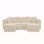 Canapé modulaire compact en velours côtelé compact avec un style minimaliste moderne-129584805