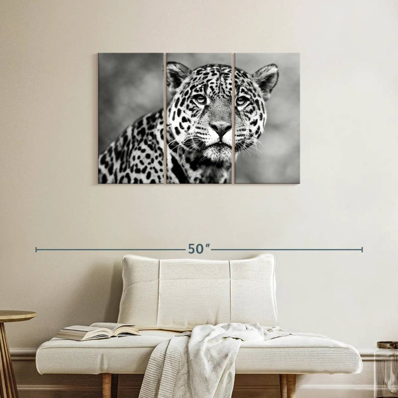 Monochromatic Jaguar, 24" H x 38" W