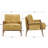 Brayven Accent Chair - 30" Wide Scandinavian Style Plush Fabric Cushion Solid Wood Frame-518353738