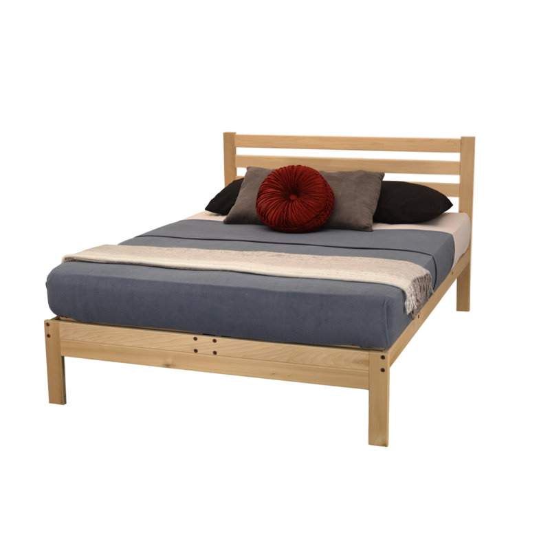 Georgia Unfinished Solid Wood Slat Bed, Full