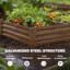 Lit de jardin surélevé galvanisé 12 x 4 x 1 pi, fond ouvert, brun-1786960971-1786960974