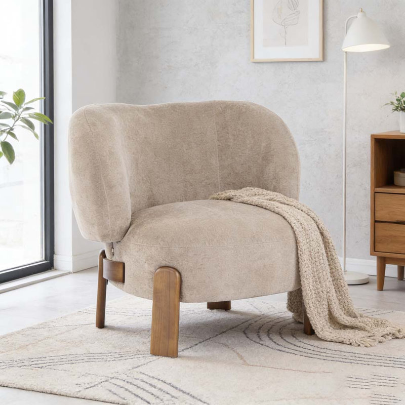 Fauteuil à oreilles, Brun pâle
