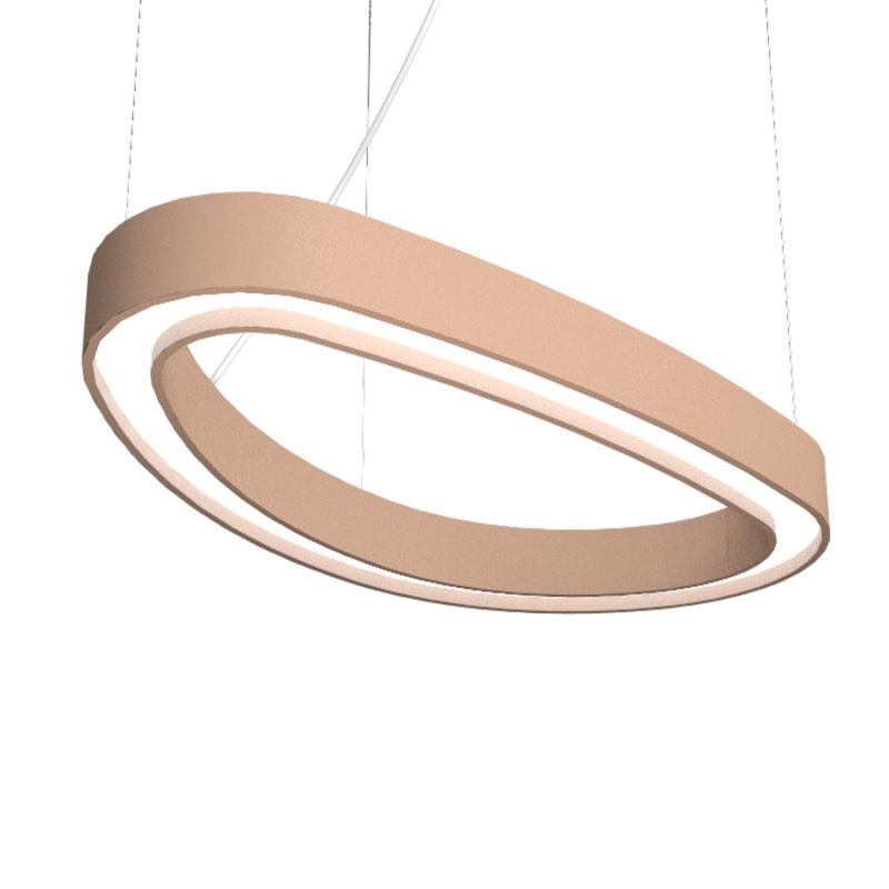 1 - Light LED Pendant, Imbuia, 1.95" H x 54.6" W x 29.45" D
