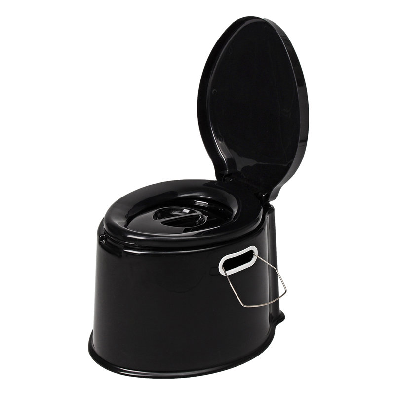 Toilette ronde monobloc, Noir