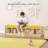 Wall-Mounted Classroom Storage Cabinet with Bench, Compartment Storage Cabinet with Storage Seat