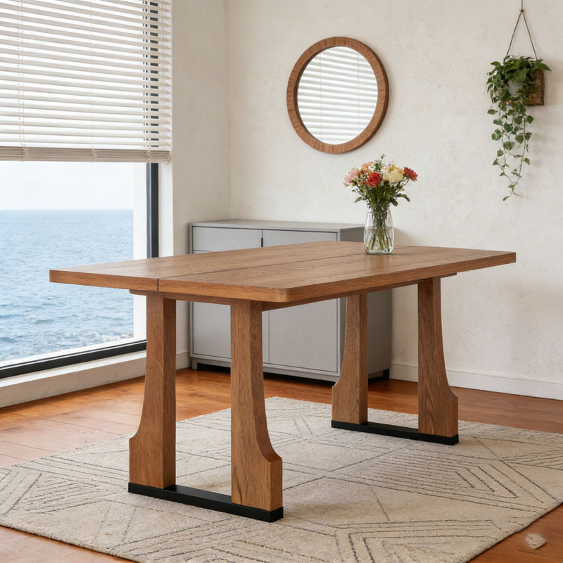63" Rectangular Dining Table, Natural