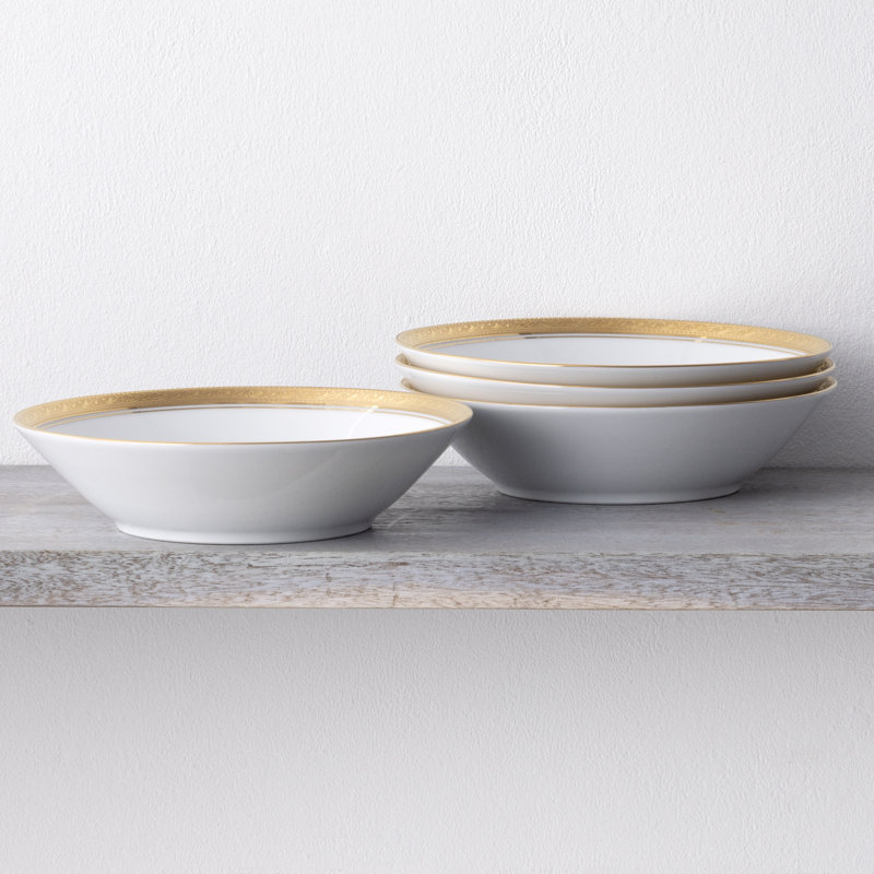 Bols à soupe Noritake Crestwood, 7 1/2 po, 12 oz. (Ensemble de 4), Or