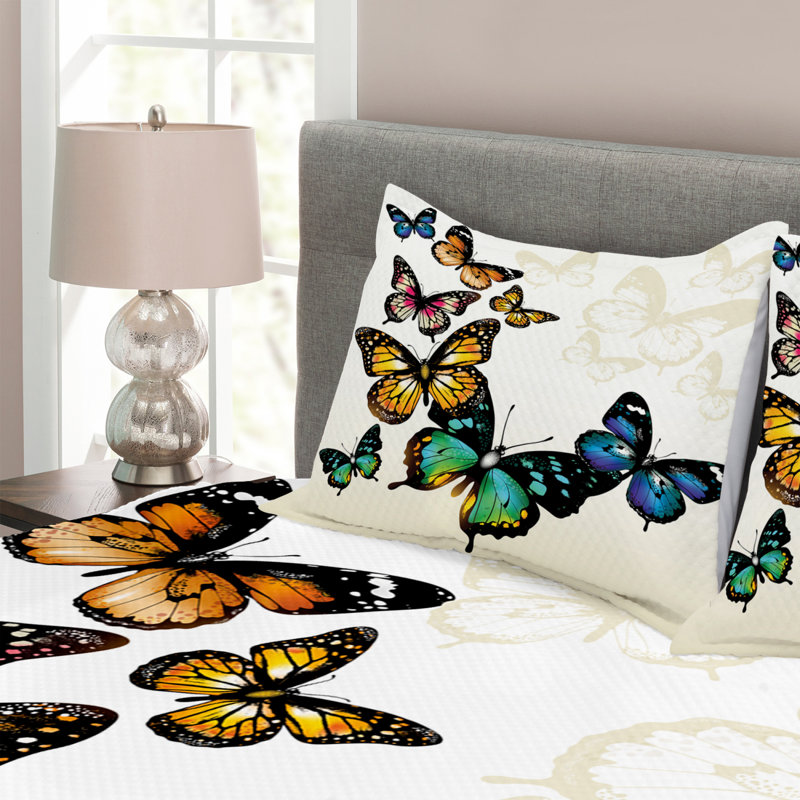 Animal Print Bedspread with Pillow Shams Included, 220 x 264 cm