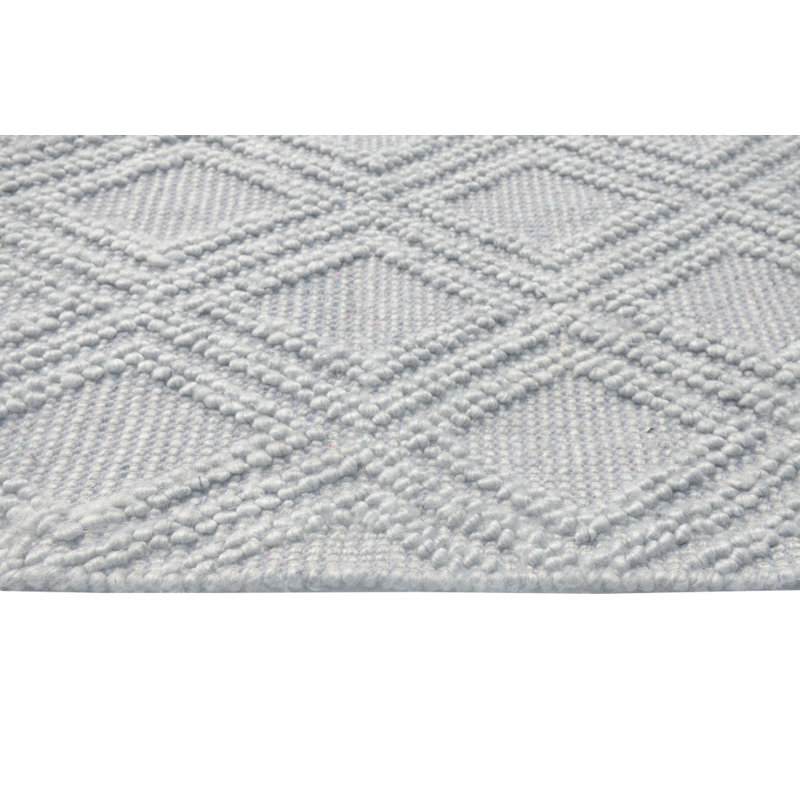 Tapis gris Dhurrie 6 pi x 9 pi