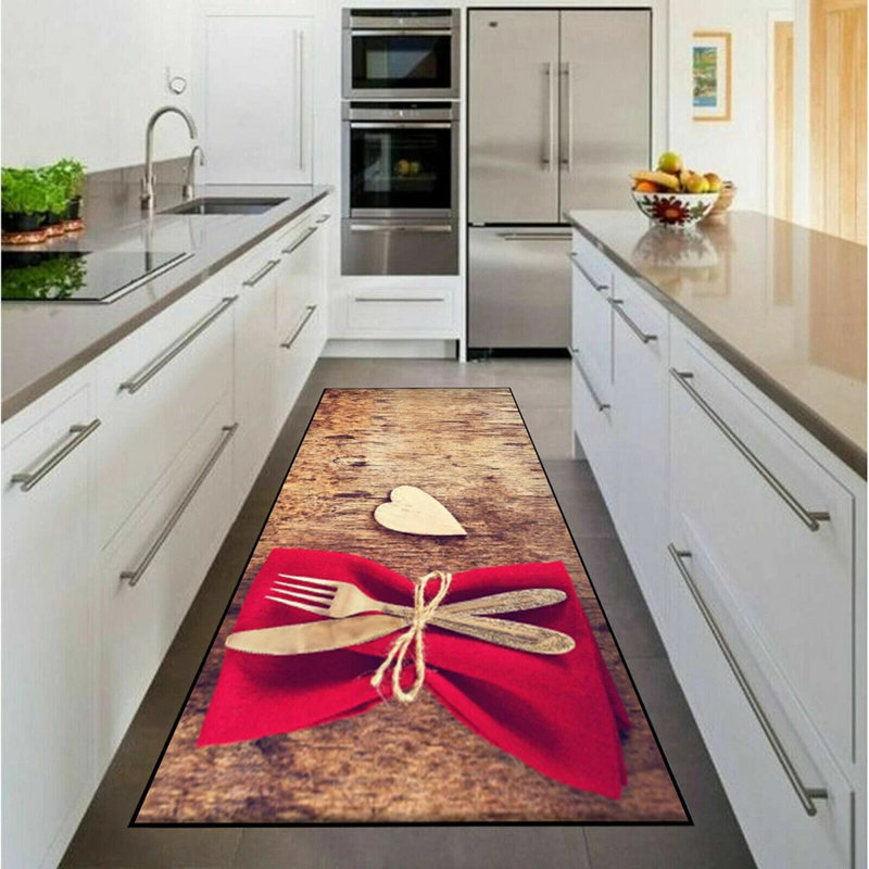 3D Fruit Kitchen Mat – Washable Non-Slip Runner Rug – Door Mat with Rubber Backing – Polypropylene, 50cm W x 70cm L