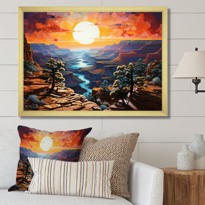 «Canyon Luminosité Pointillism I» sur toile