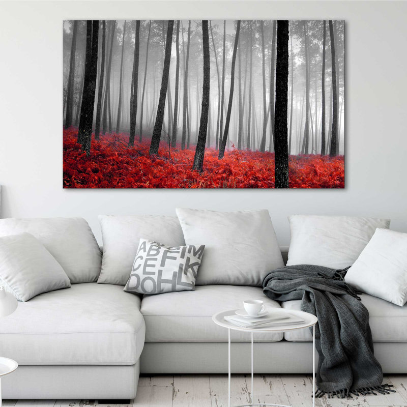Autumn Woods II par - photographie, Toile tendue, H 24 po x l 40 po x P 1,5 po