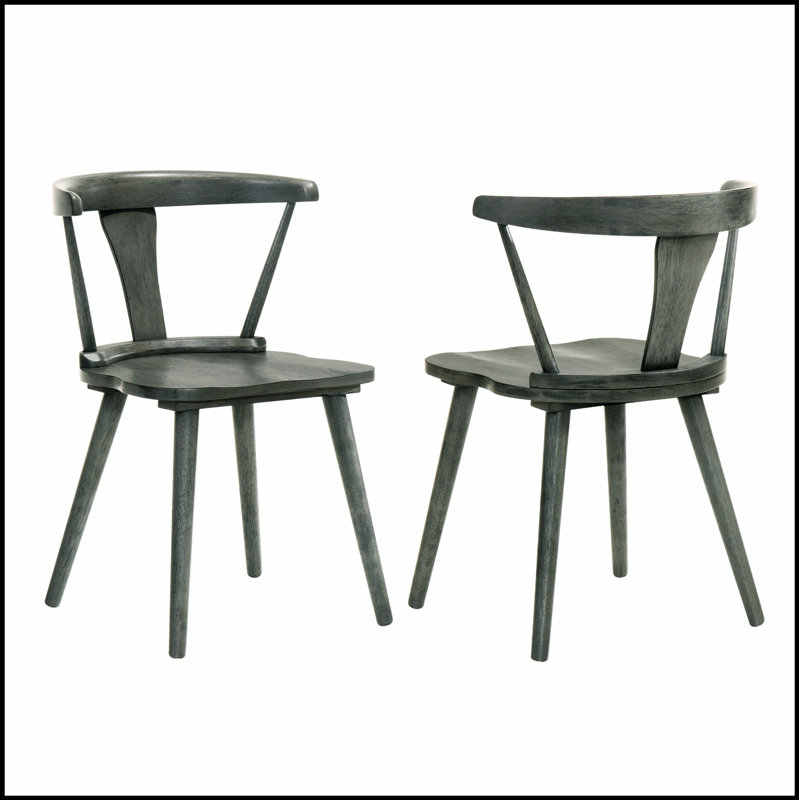 Ensemble de 2 chaises de salle à manger rustiques en bois massif, assemblage facile pour la cuisine et la salle à manger