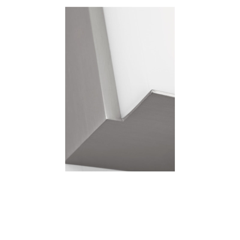 Meuble-lavabo à DEL, H 3 po x l 36 po x P 1,87 po, Nickel brossé