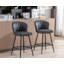 Tabouret de bar rembourré avec repose-pieds-105845133