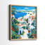 Garden by the Sea - reproduction encadrée de qualité supérieure - prête à être accrochée - aucun clou requis - aucun clou requis-1283852862-1283852861
