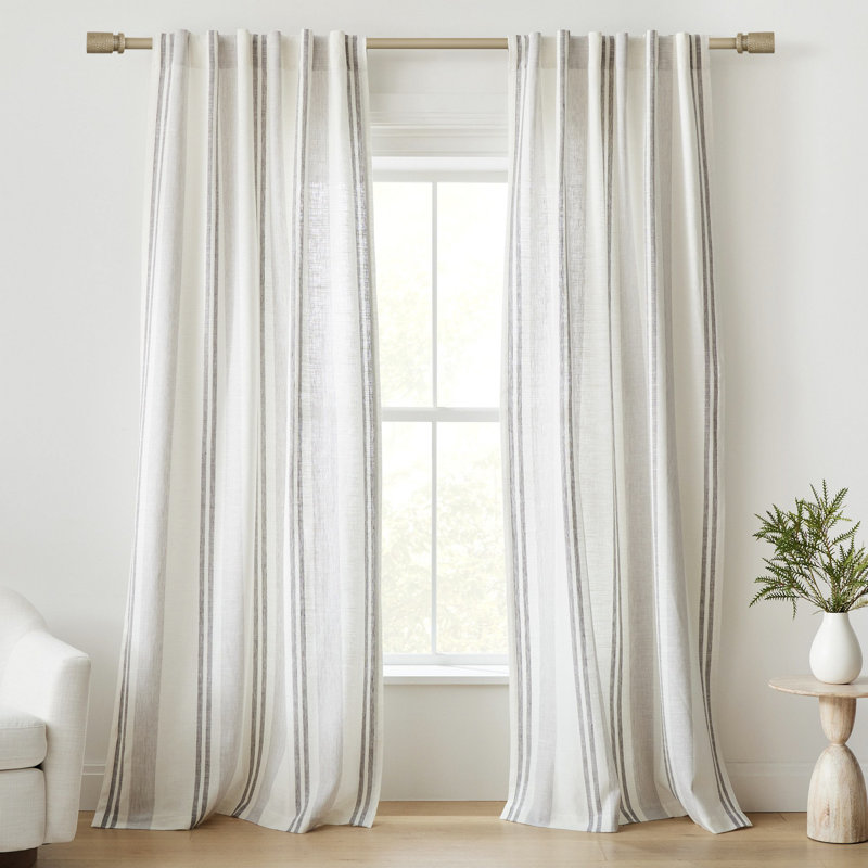 Tringle à rideaux simple réglable 1 po Peterson, l 120 po x p 6,75 po, Cottage