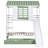Twin Over Twin Size House Bunk Bed With Convertible Slide And Trundle, White+Green