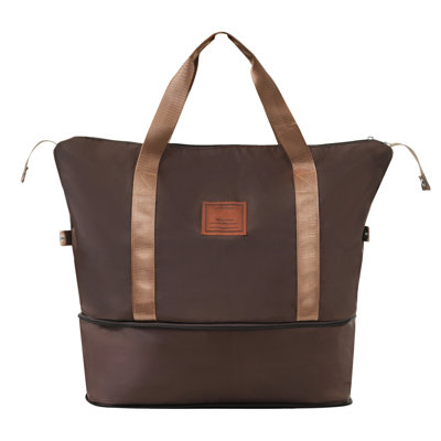 Ensembles de bagages 3 pièces, valises de transport légères en plastique rigide avec roulettes 22 po x 14 po x 9 po, approuvées par les compagnies aériennes, brun