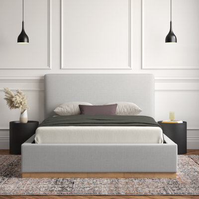 Delpha Upholstered Oak Bed