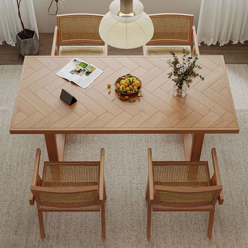 Table de salle à manger Burlywood, H 29,53 po x L 55,12 po x l 27,56 po