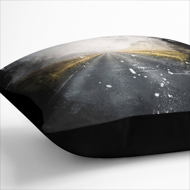 Square Cushion, Black, 55cm H x 55cm W x 20cm D