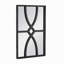 Miroir mural 16 po x 23 po rectangulaire en bois avec cadre noir antique, décoration verticale ou horizontale pour le salon, ensemble de 2-464803713