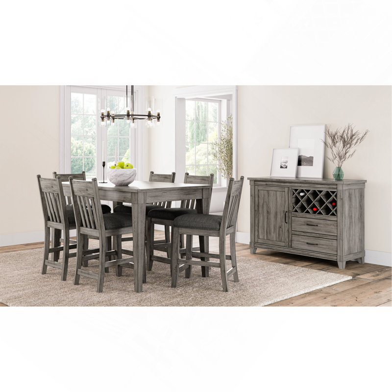 Rustic Gray Counter Height Dining Table