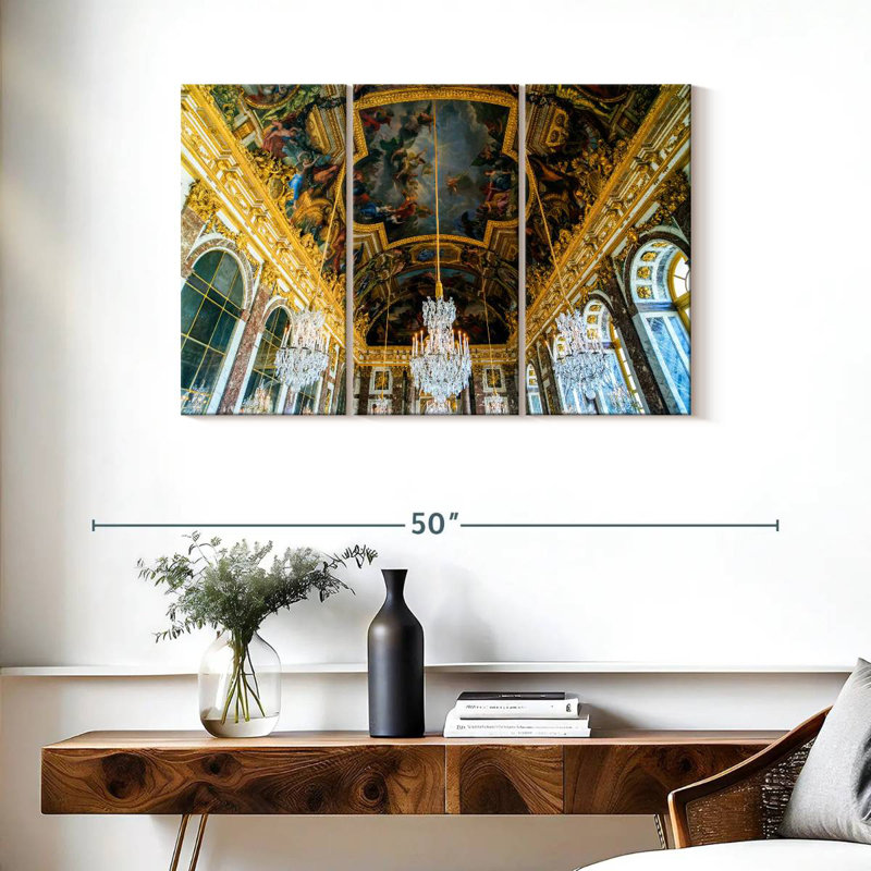 Lilie, château de Versailles, galerie des miroirs, H 24 po x l 38 po