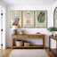 «Mid Century Modern Boho», pastel vert géométrique, feuille de palmier jungle-87392635-87392637-119395829