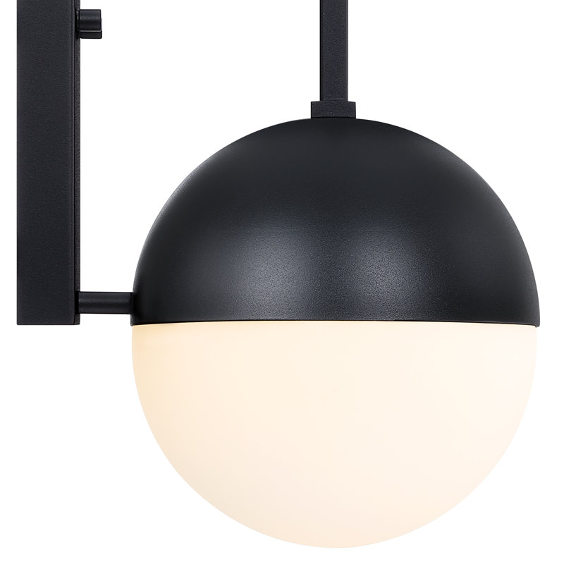 Zyta Steel Wall Light, Black