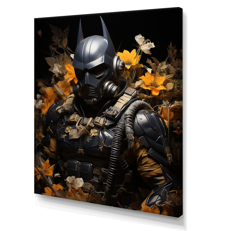 Gotham Greenery Batman Blooms - art mural Pop Art, Toile tendue, H 20 po x l 12 po x P 1 po