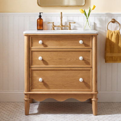 Meuble-lavabo en chêne naturel 30 po Juliette