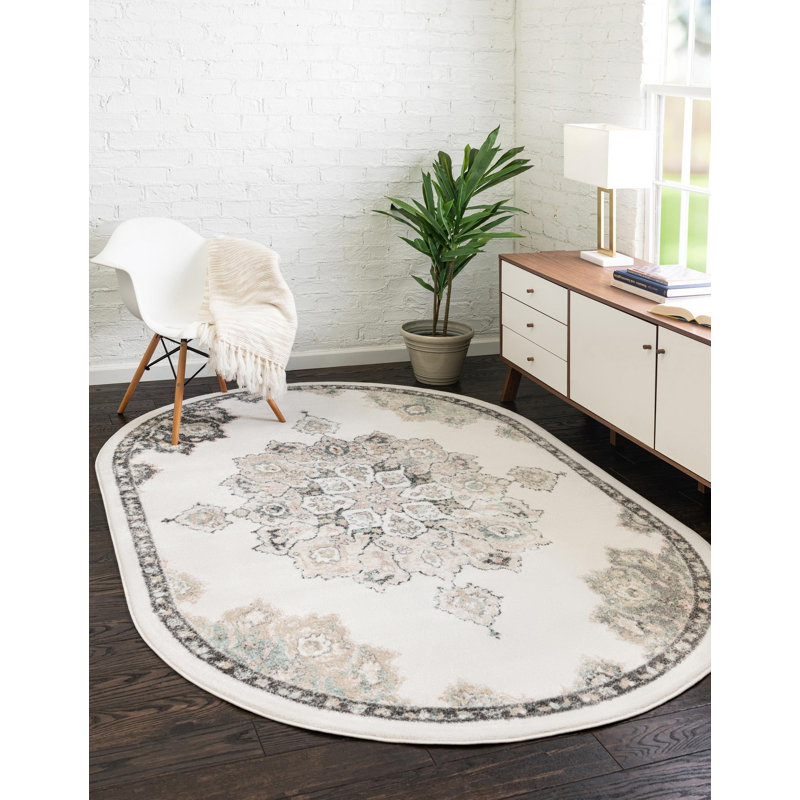 Troayurgh Oriental Indoor Rug, Oval 4' x 6'