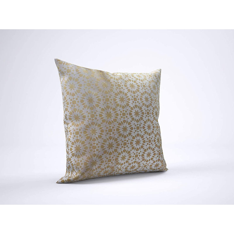 Dungorbery Geometric Square Cushion Cover, Beige