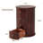Solid Wood Round Nightstand Table With 4 Drawers-559414693