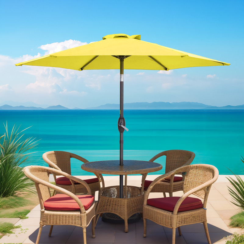Parasol Sawyer, 84.6" H x 90" W x 90" D, Jaune