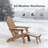 HDPE Foldable Outdoor Adirondack Chair 3-Postion Adjustable with Retractable Ottoman & All-Weather Outdoor Chair for Garden, Lawn & Porch-570004671