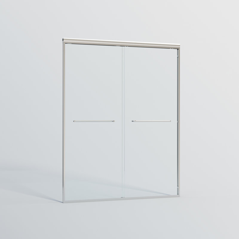 Double porte de douche coulissante, Chrome