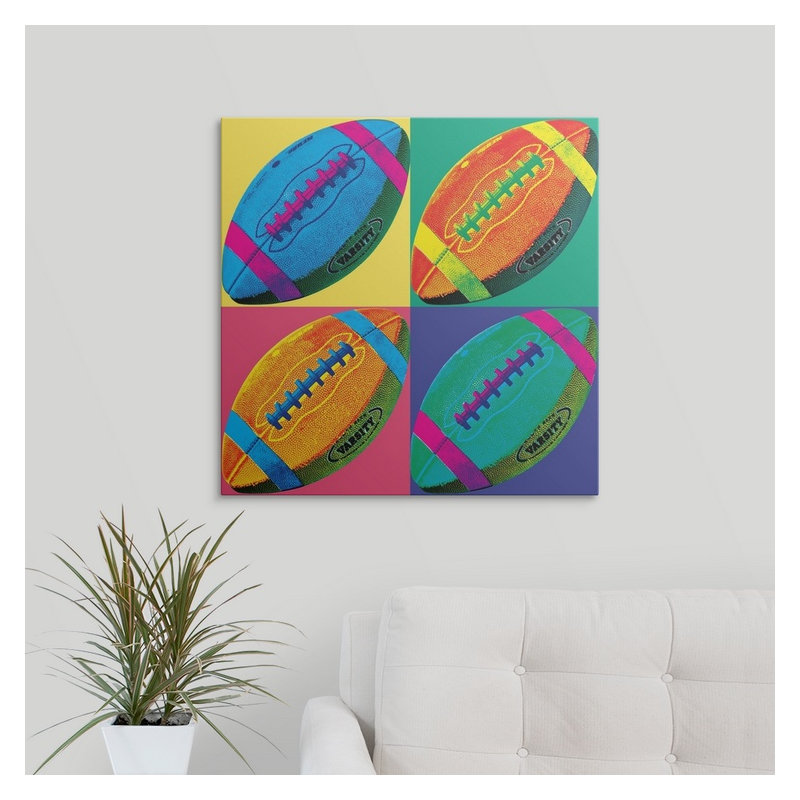 « -football », impression Ball Four, H 35 po x l 35 po x P 1,5 po, Toile