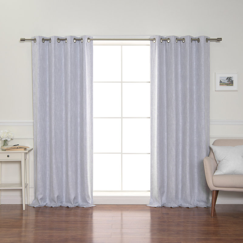 Francesca Blackout Curtain Panel Pair, Blue, 52" W x 84" L 